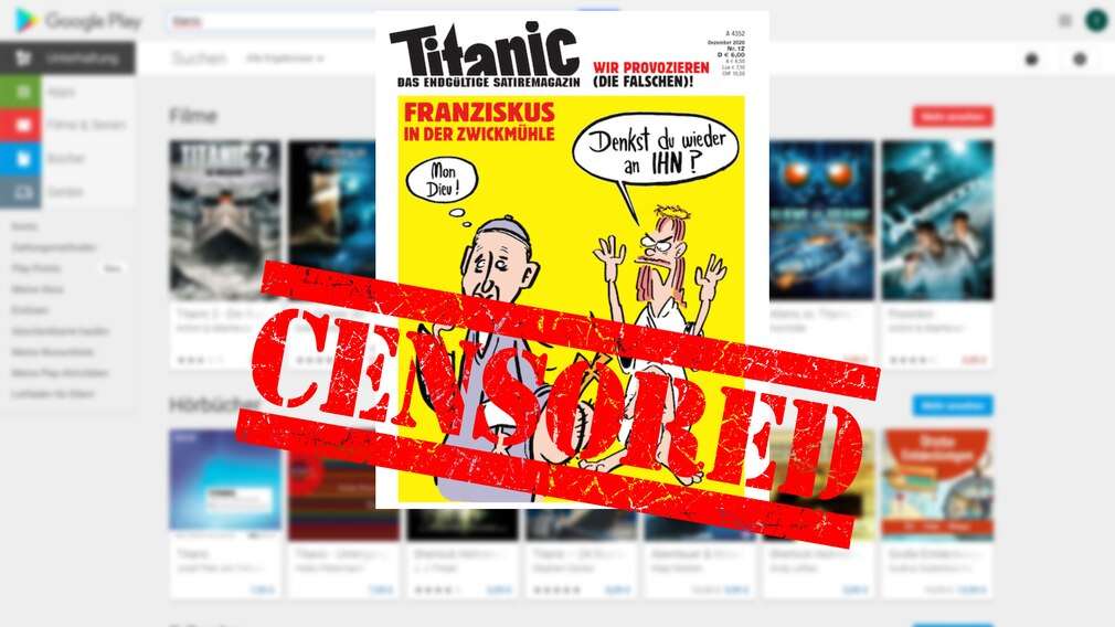 Google sperrt Titanic-App wegen Papst-Bild