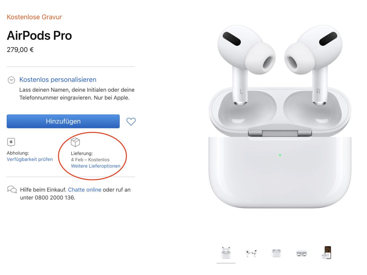 AirPods Pro wieder ausverkauft: Apples Mittel gegen lange Lieferzeiten