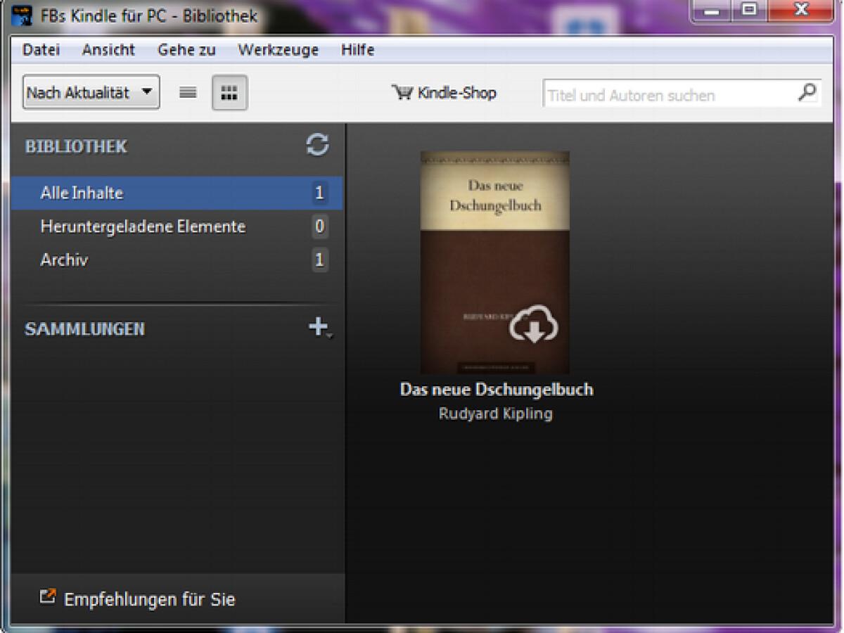 Amazon Kindle: E-Books auf dem PC lesen